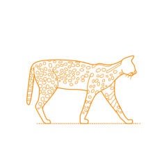 Animals Big Cats Serval Sketch Svg Vector, Free Vectors File